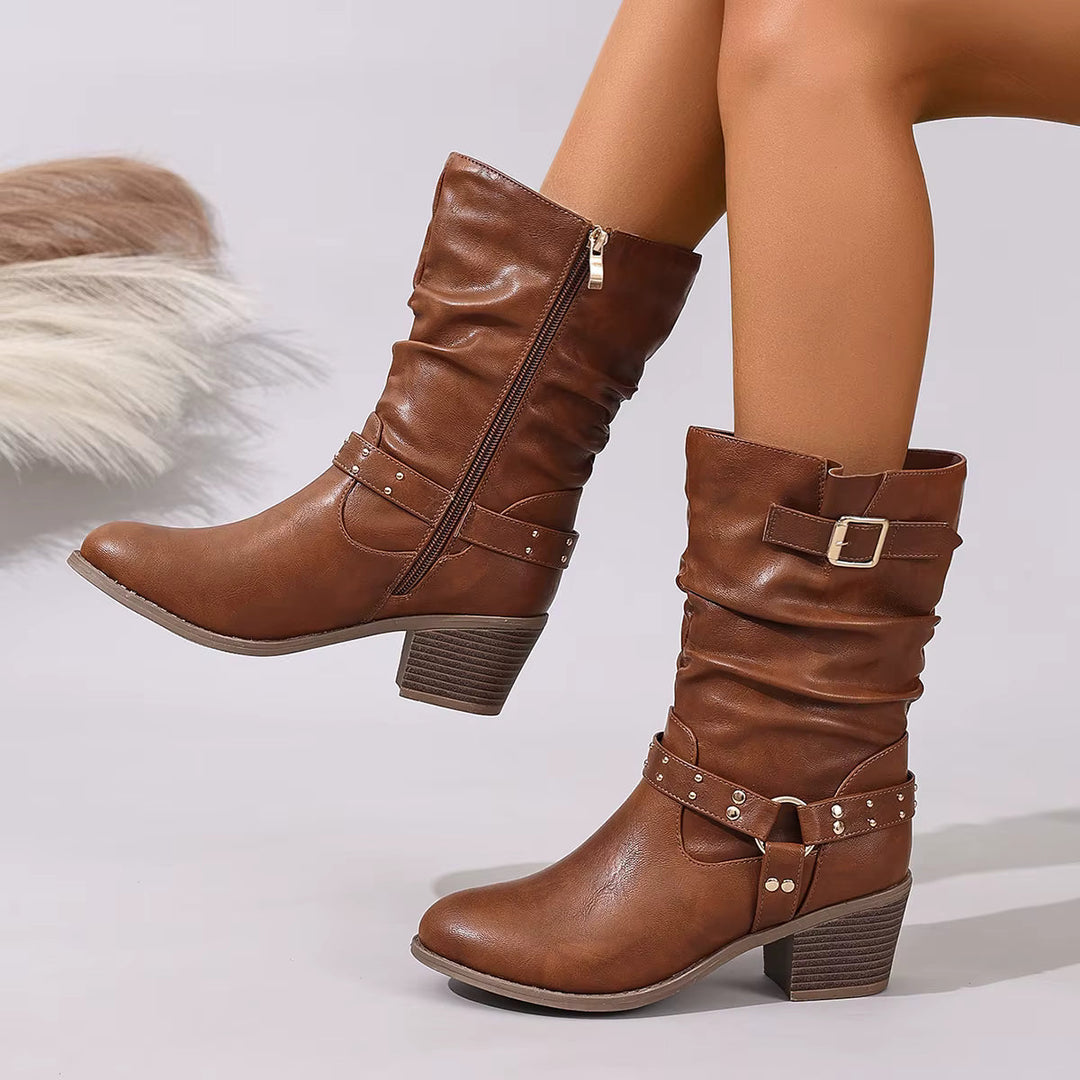 Warrina™ | Elegant Western Ankle Boots