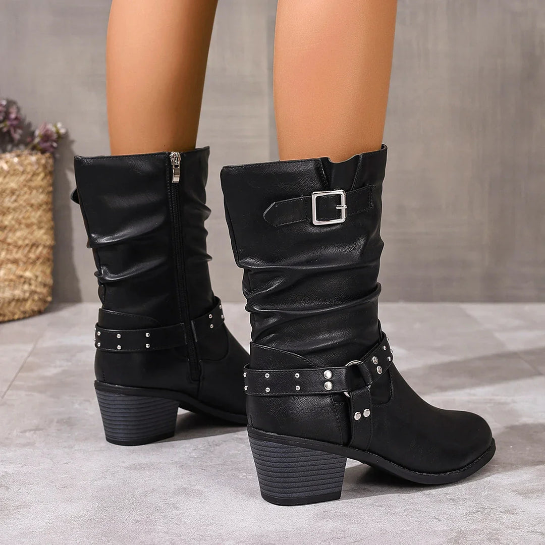 Warrina™ | Elegant Western Ankle Boots