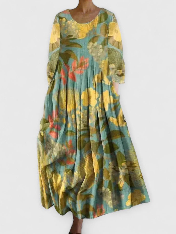 Amelia™ | Botanical Garden Midi Dress
