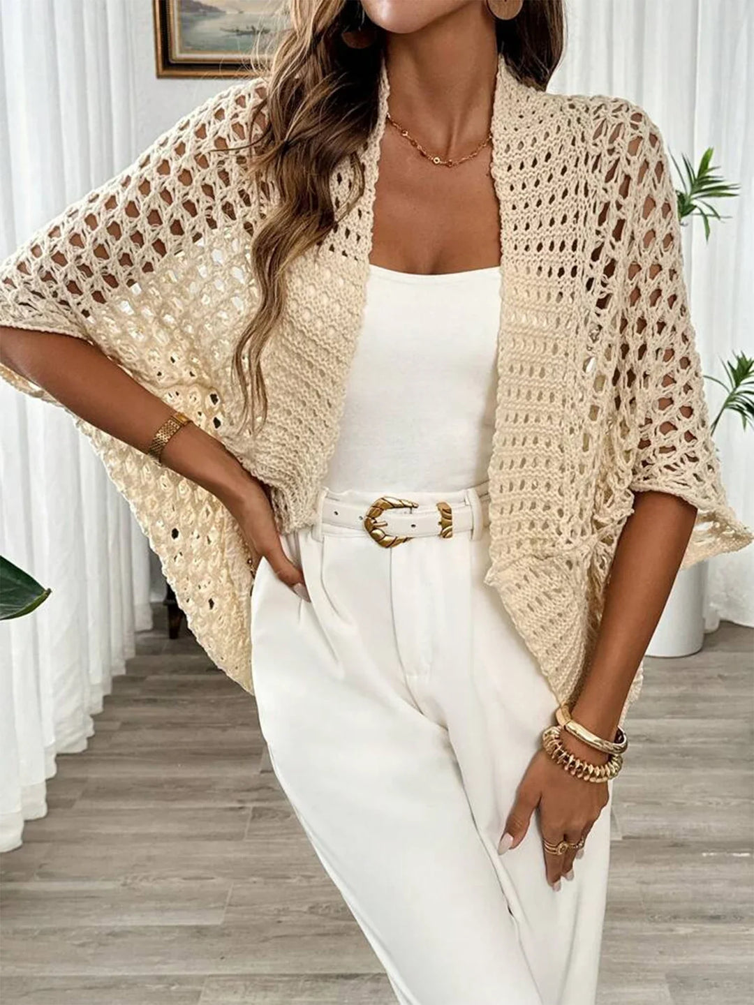 Elowen™ | Openwork Elegant Cardigan