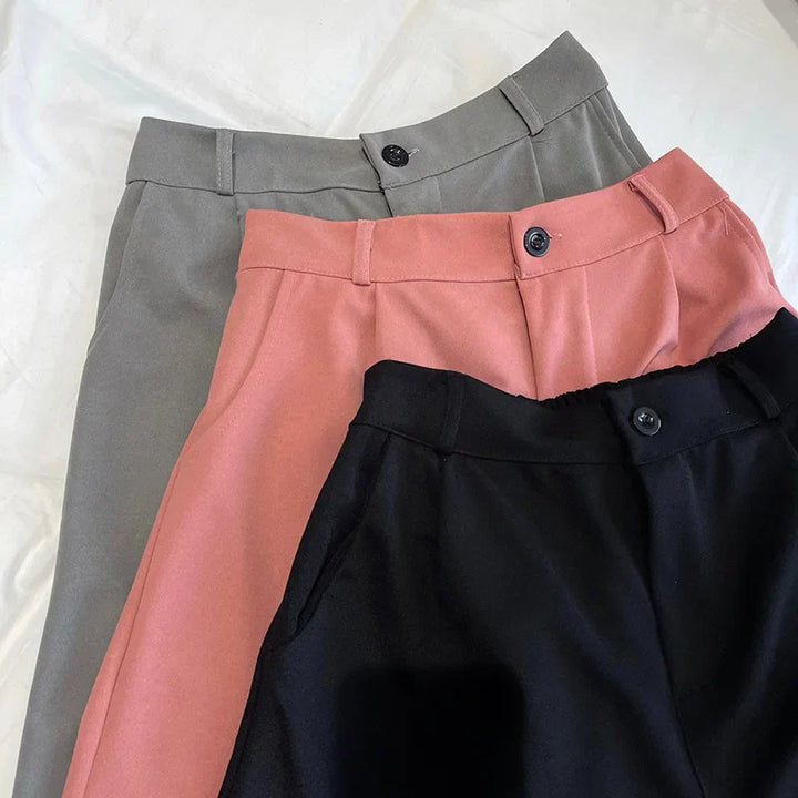 Lina™ | Classic High Waist Suit Shorts