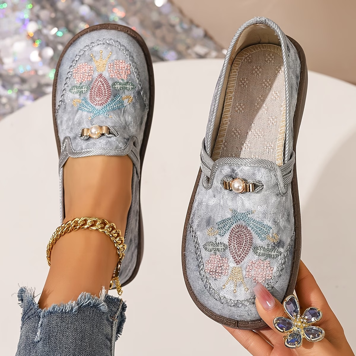 Rosalie™ | Embroidered Comfort Loafers