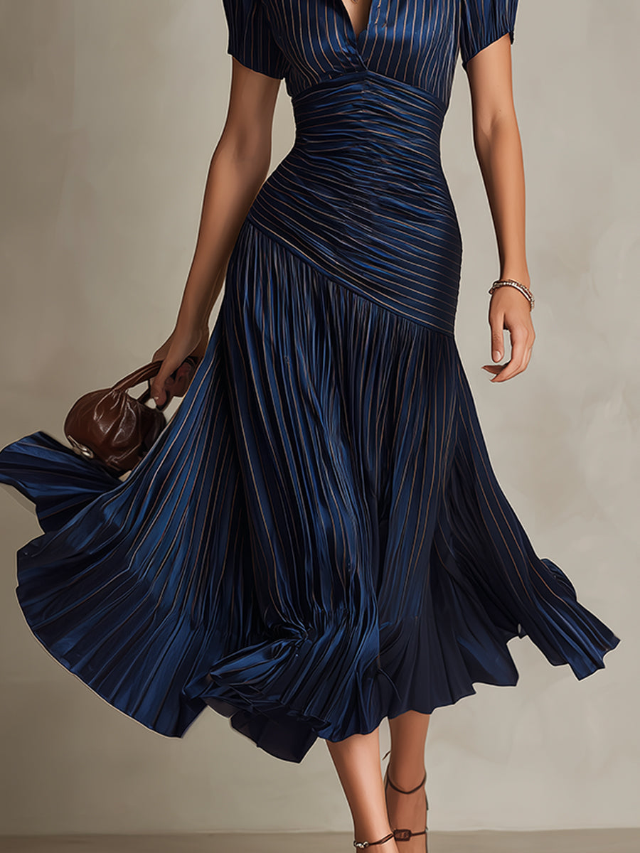 Frances ∙ Retro Striped Midi Dress