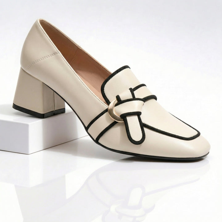 Evelyn™ | Orthopedic Leather Loafer Heels