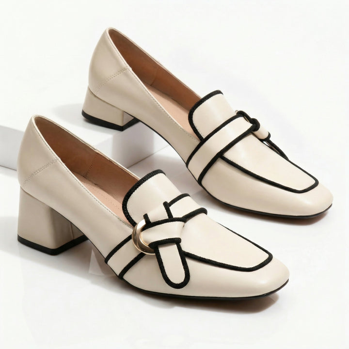 Evelyn™ | Orthopedic Leather Loafer Heels