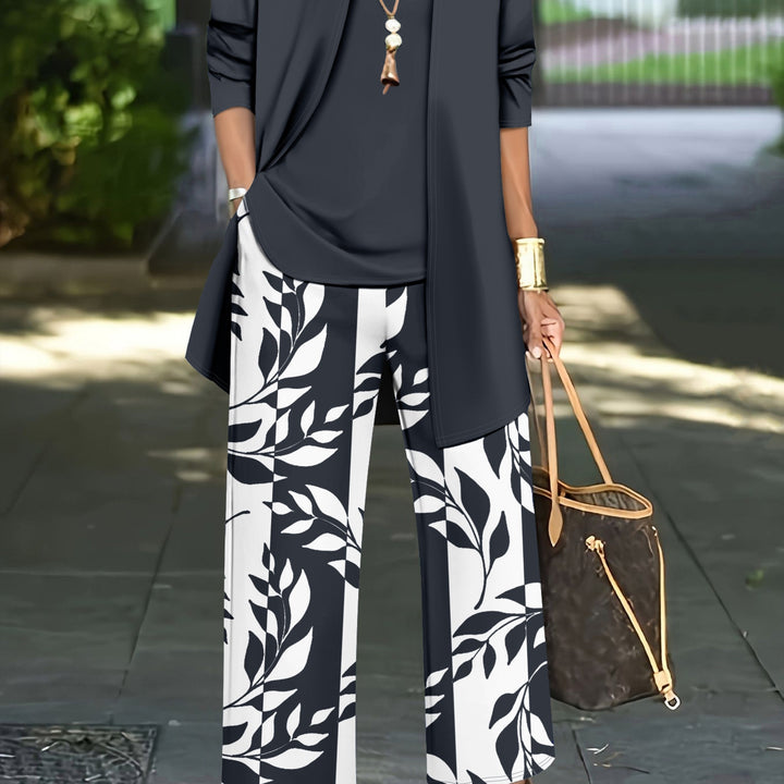 Chloe™ | Casual Leaf Print three Piece Set