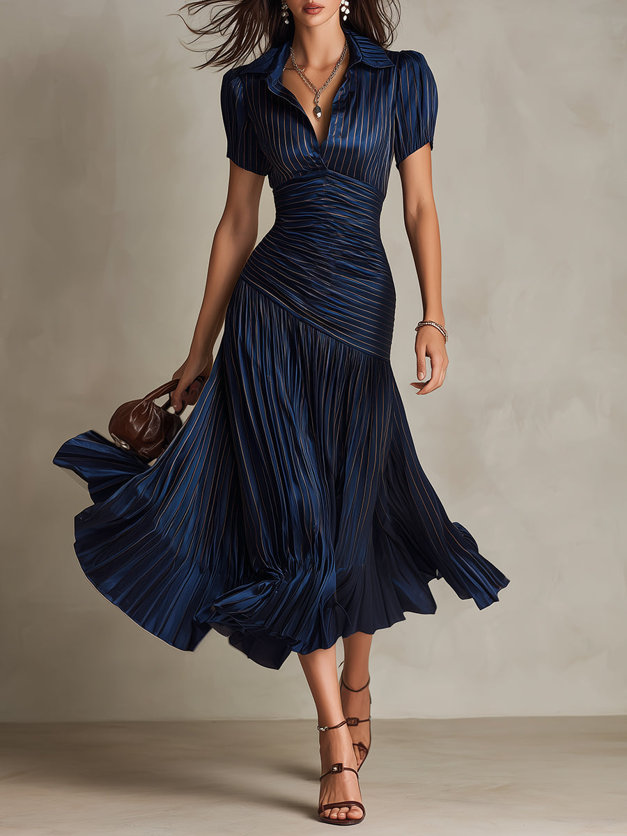 Frances ∙ Retro Striped Midi Dress