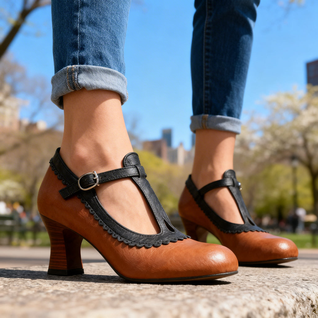 Amelia T-Strap Loafers