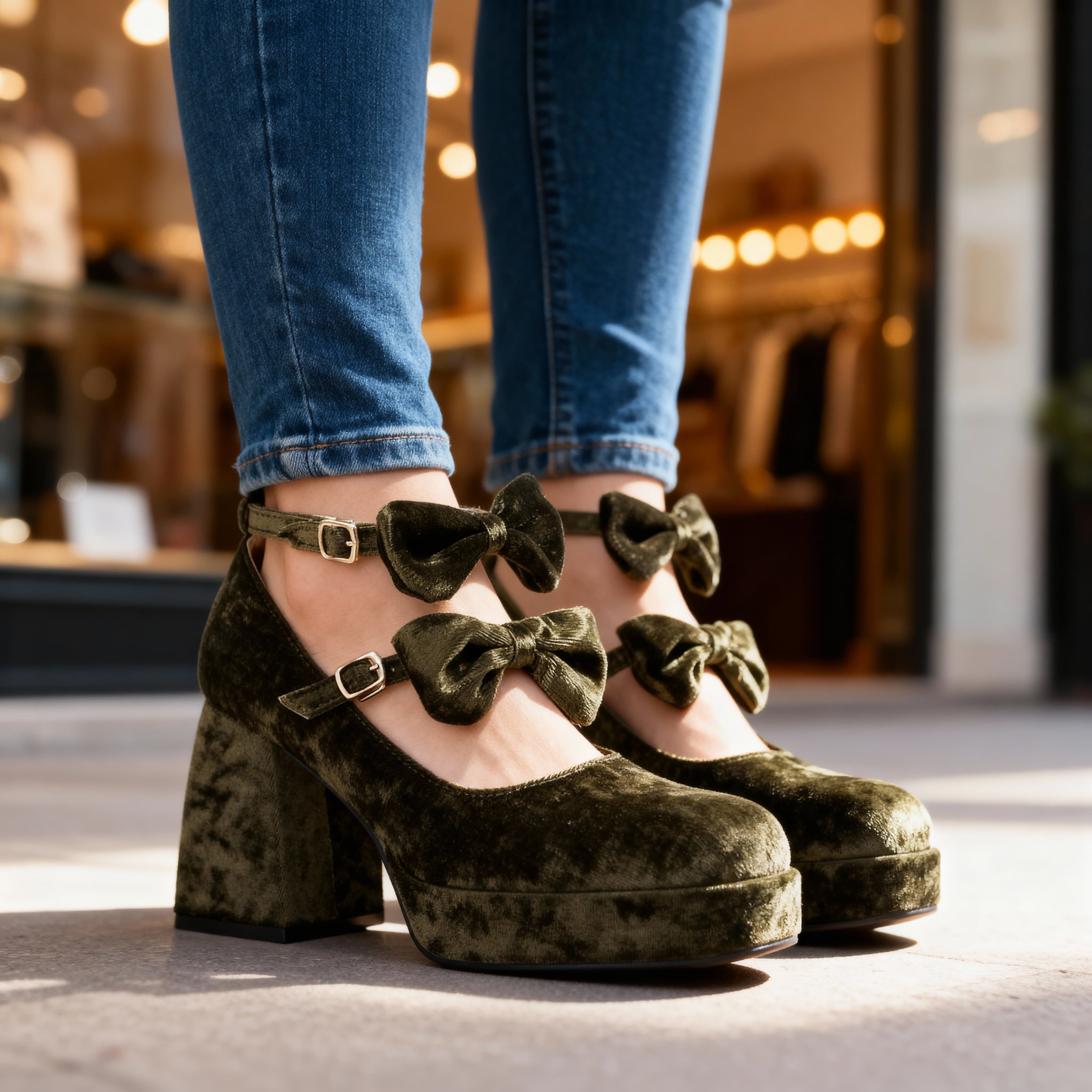 Kristina Velvet Loafers