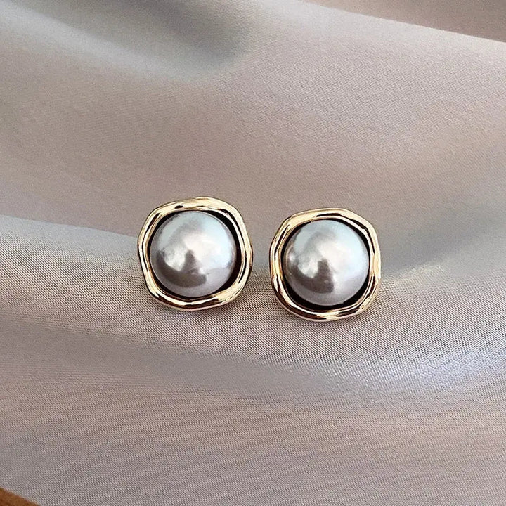 Premium Black Pearl Stud Earrings