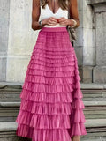 Cascade Layered Hem Skirt