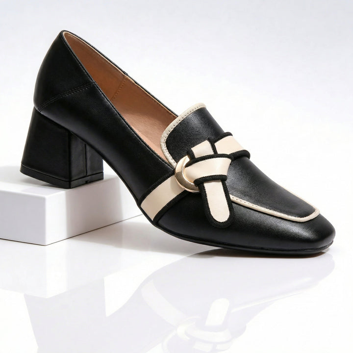 Evelyn™ | Orthopedic Leather Loafer Heels