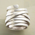 Vintage Silver Thick Layered Ring
