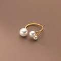 Adjustable Ring with Three Freshwater Pearls