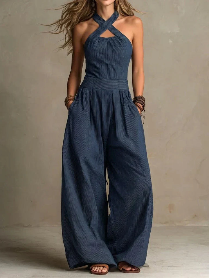 Ariadna | Elegant Cross-Neck Jumpsuit