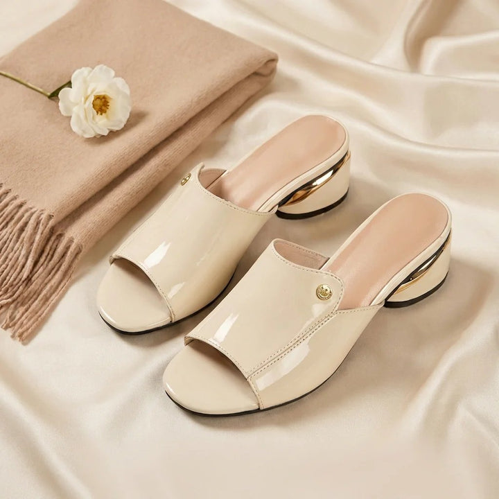 Zara™ | Patent Slide Block Heels
