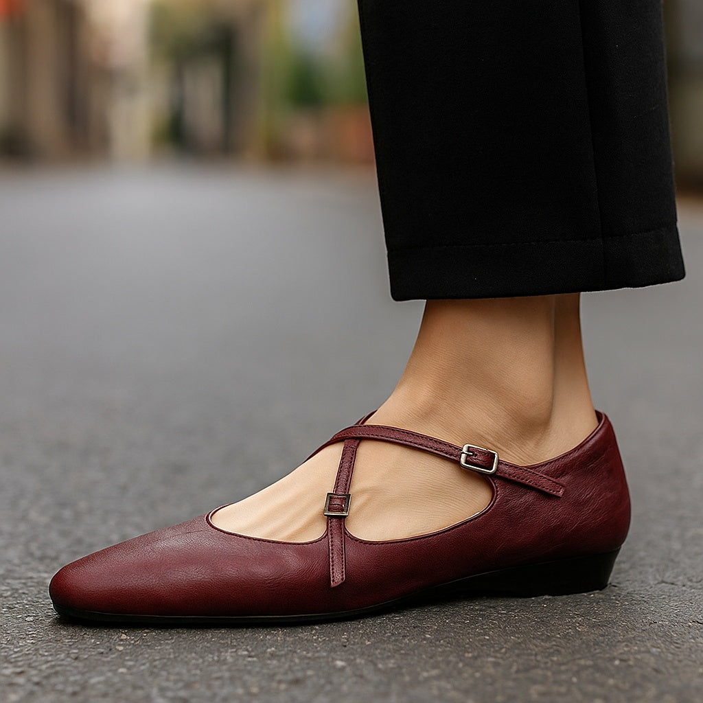 Lorne Genuine Leather Flats